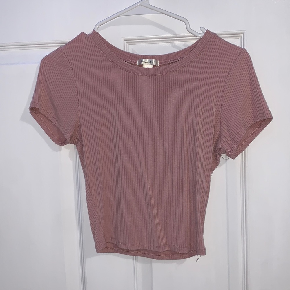 Womens Bozzolo ribbed cropped baby tee